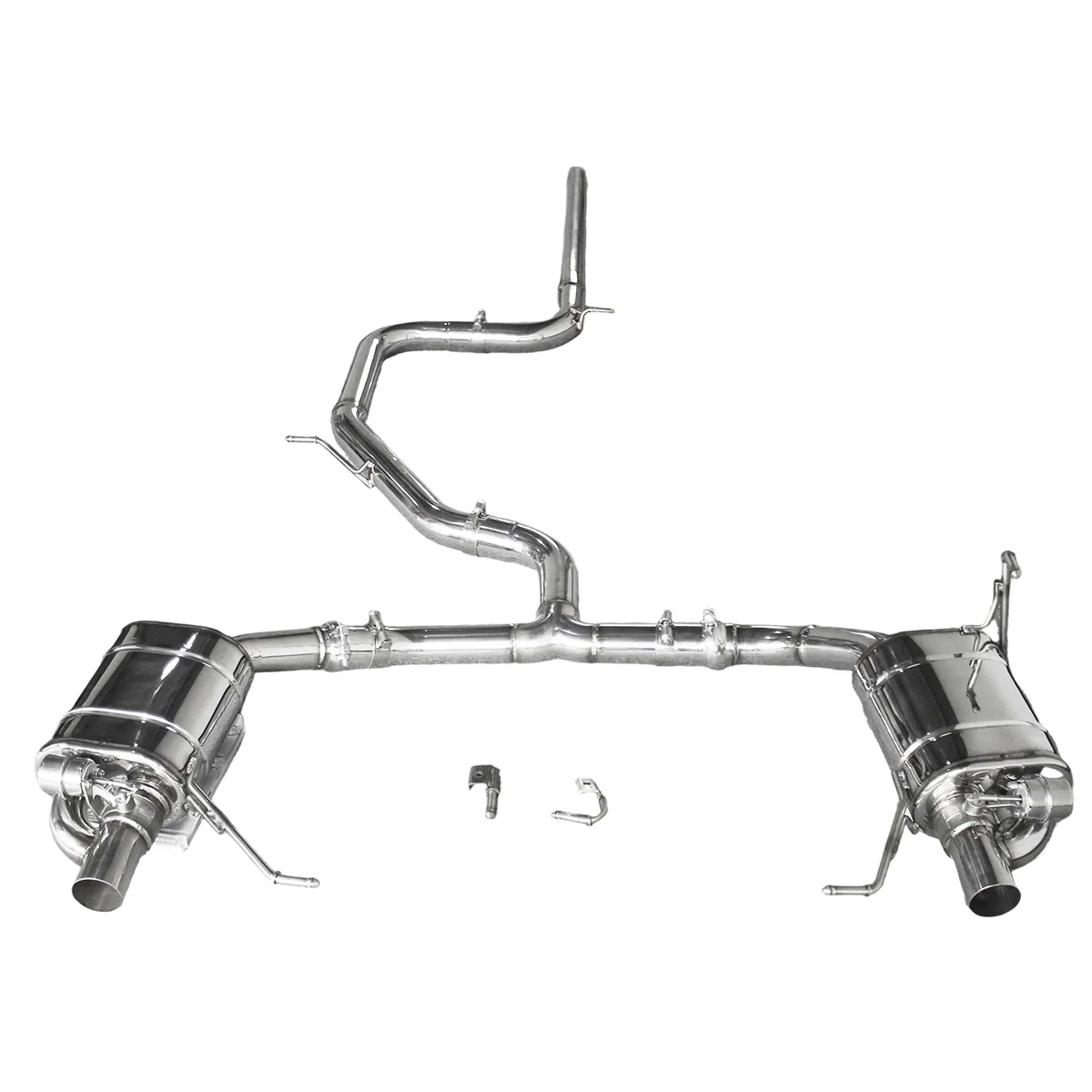 Sport Exhaust System for B6/B7 CC Sedan 2.0T - T304 Stainless Steel, Quad Tips, Direct Bolt-On