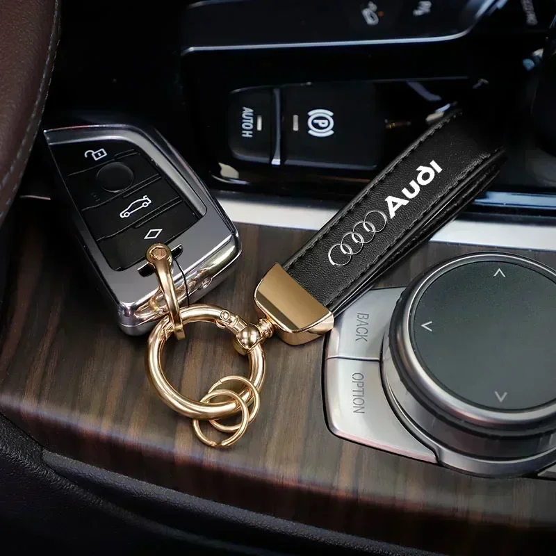 

Car Key Chain Rings Leather Emblem Keychain Auto Keyring For Audi Sline A3 A1 A4 B8 B7 A6 C7 A5 A7 A8 B9 B6 C6 Q2 Q3 Q5 Q7 Q8 TT