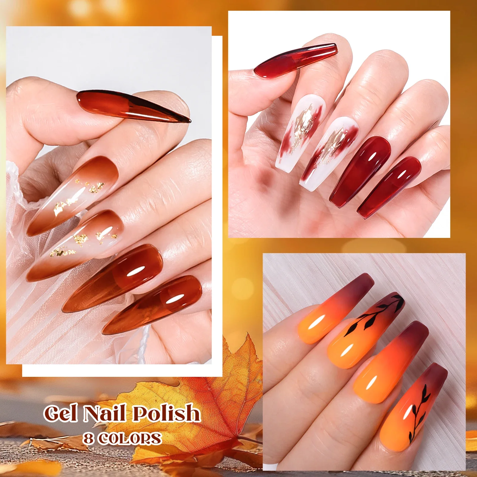 12 pièces gelée et vernis à ongles Gel thermique ensemble Base Gel Top Cpat UV LED fournitures d'art des ongles Vernis pour manucure bricolage conception longue durée