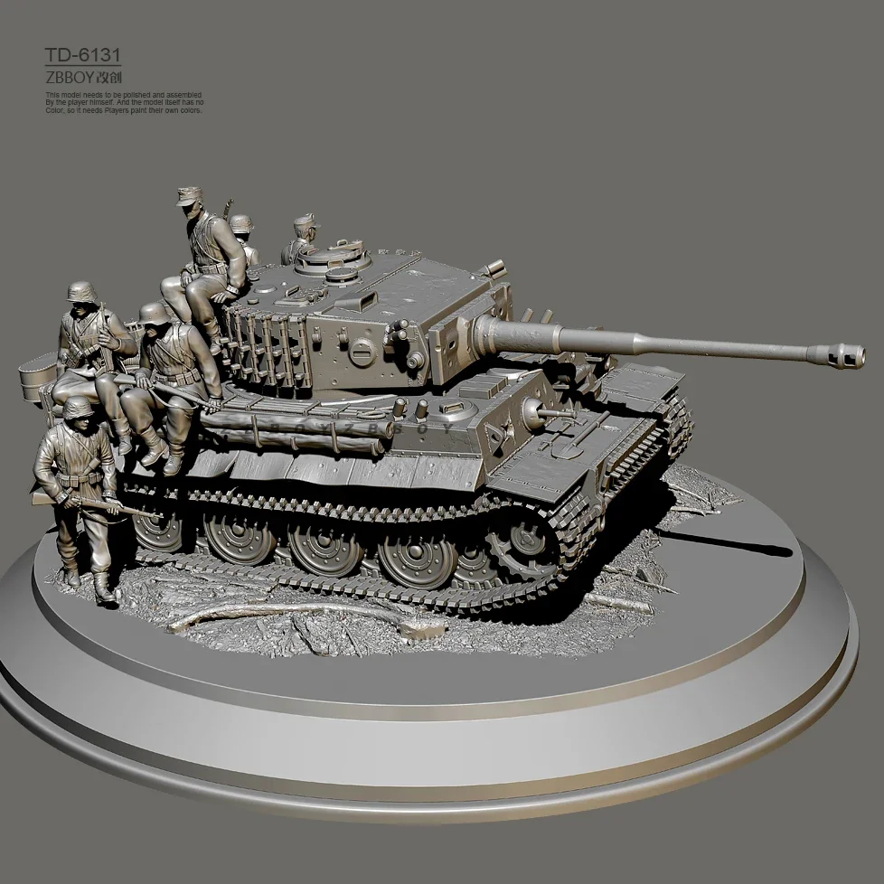 Kits De Modelo De Soldado De Resina, Tanques De Figuras, Soldados, Cenário, Impressão 3D, Conjunto Completo, TD-6131, 1/72, 1/48, 1/35