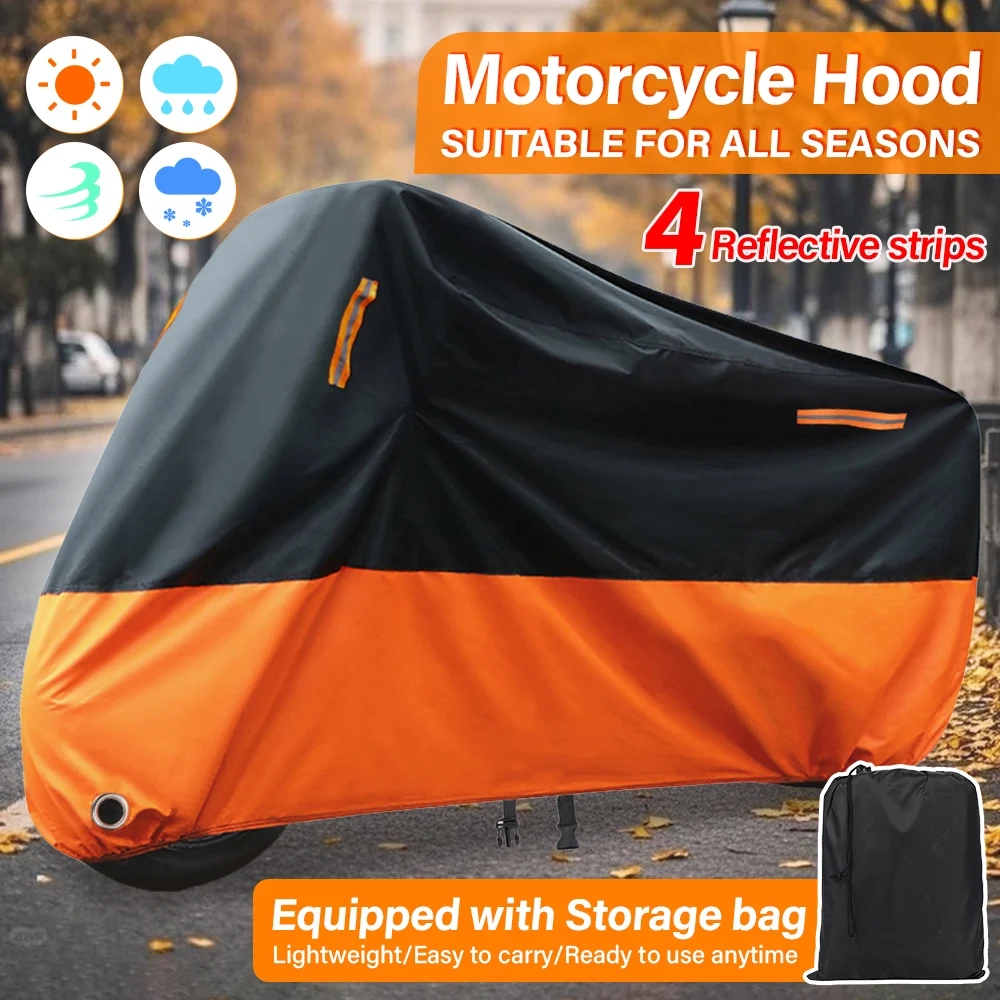 

210D чехол для мотоцикла, водонепроницаемый уличный защитный чехол для мотоцикла со светоотражающей полосой, солнцезащитный козырек Yamaha Tram