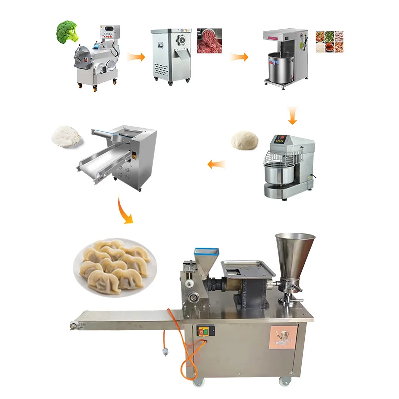 Automatic dumpling production line, curry pie and samosa machine, pasta machine