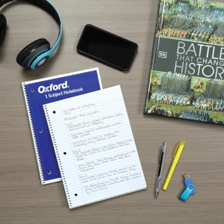 Spiral Notebooks 2 Pack 1 Subject College Ruled Notebooks for School 8 x 10.5 Inches 70 Sheets Assorted Colors Back to School p