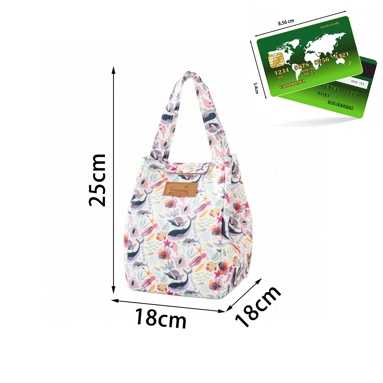 1 PC Insulated Lunch Box Men Women Travel Portable Camping Picnic Bag Print Food Cooler Thermal Bag Handbag