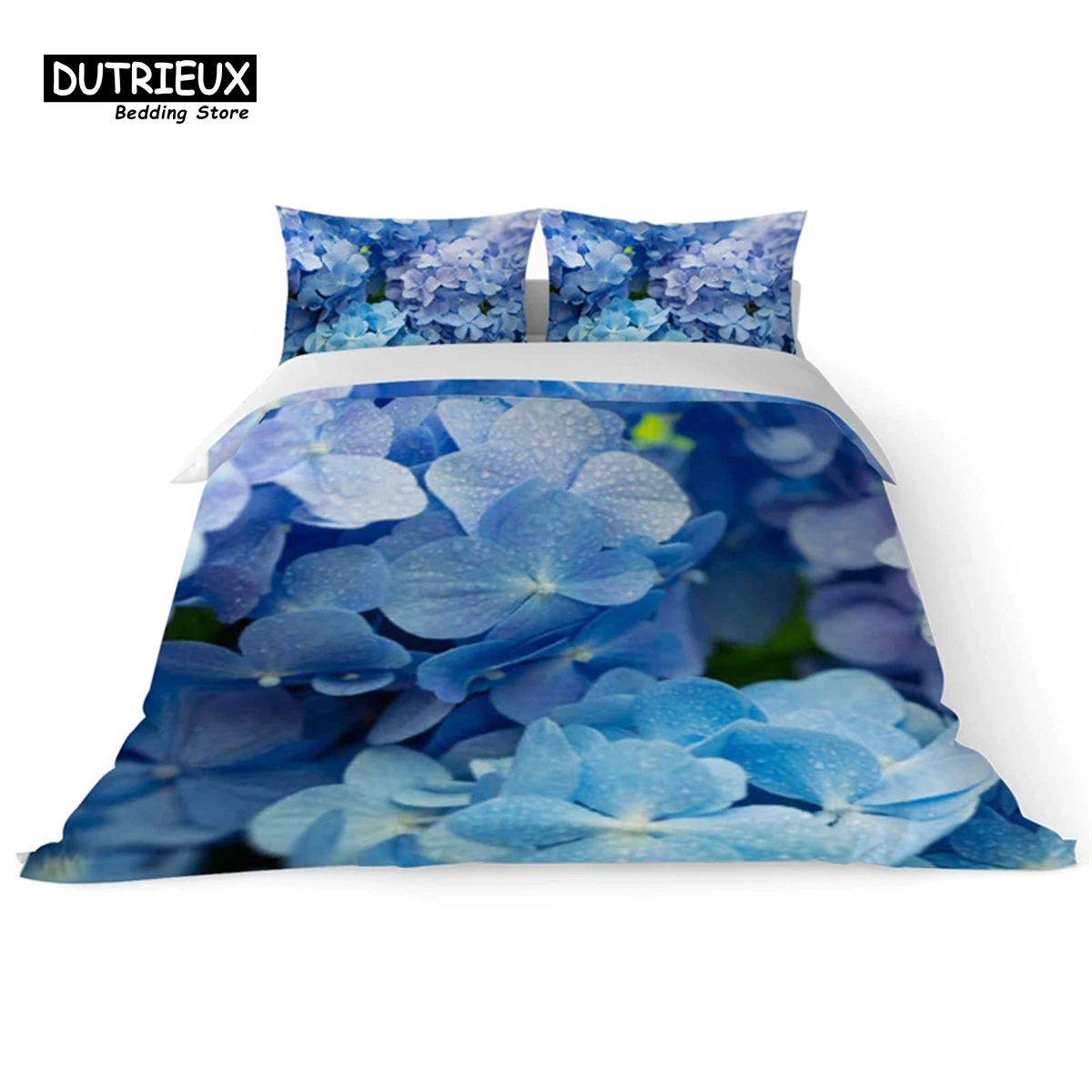 Floral Duvet Cover Leaves Flower Comforter Cover 3D Print Bedding Set Full King Queen Size For Adults Teens Girls Bedroom Decor