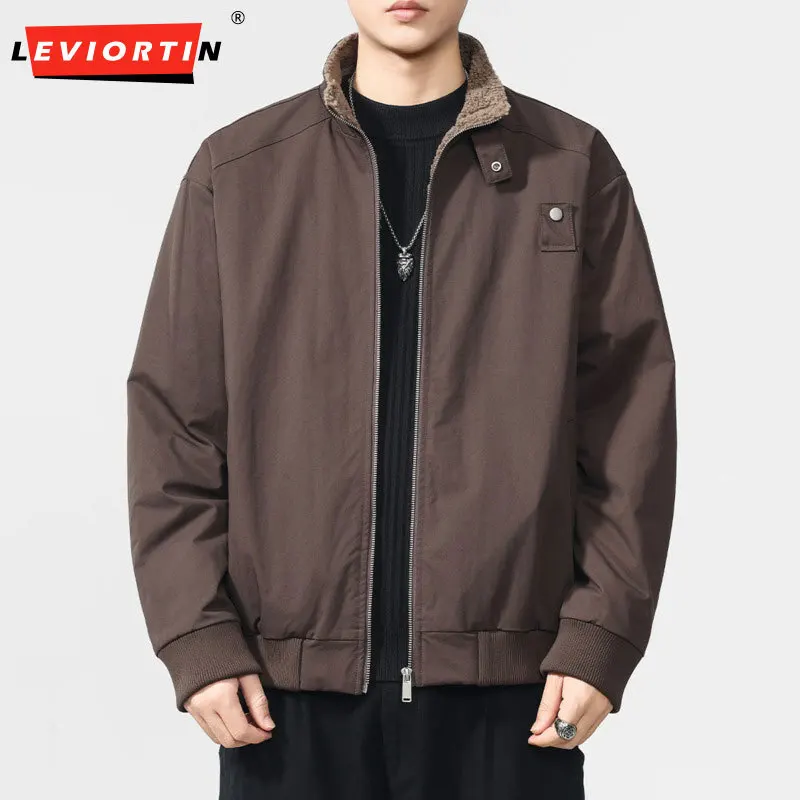 

Men's American High Street Retro Trendy Brand Jacket with High Quality, Windproof, Warm, and Plush Versatile Loose Pilot Jacket