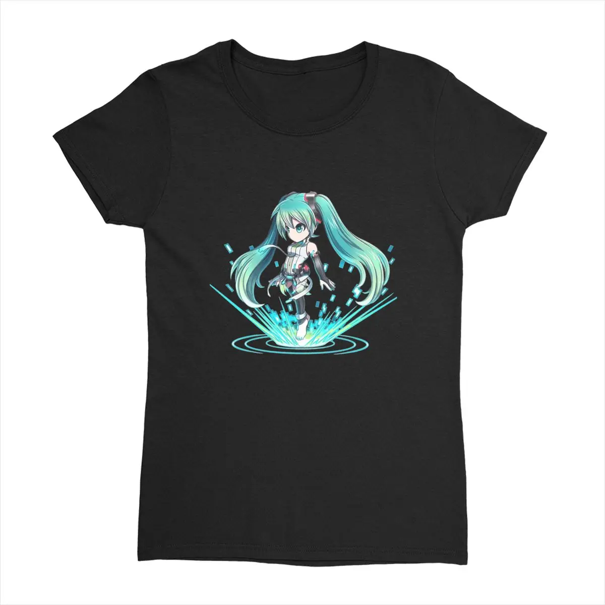 Women T-Shirt Hatsune Miku Cotton T-Shirts Popular face Summer Tees Short Sleeve Y2K Retro Design Cotton Clothing Plus Size