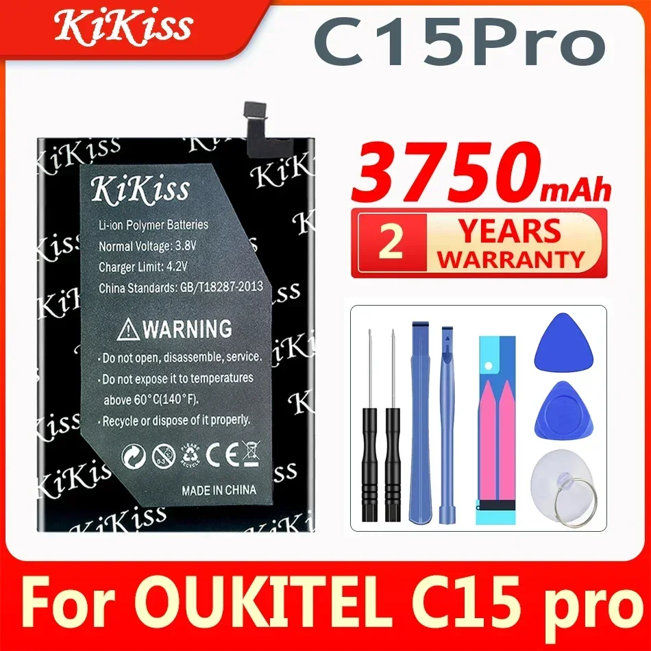 

KiKiss 3750mAh Replacement Battery for Oukitel C15 Pro C15Pro Mobile Phone Batteries