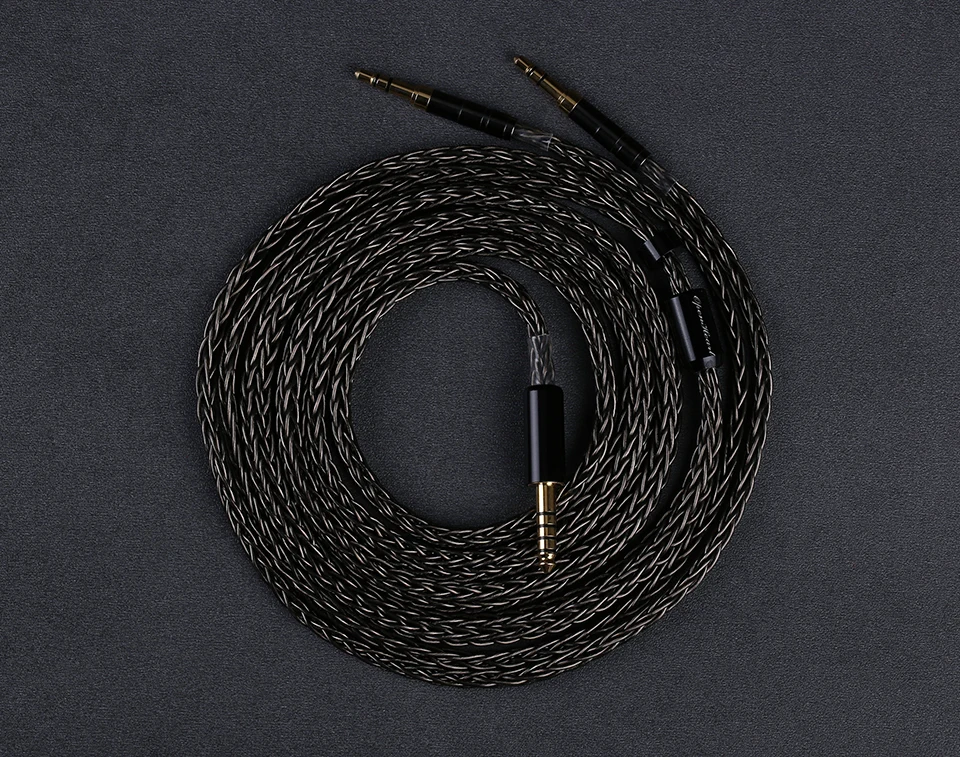 OPENHEART 16 Core Headphone Cable 1 to 2 jack dual 3.5/2.5/4.4mm Balance Cable Silver Plated Copper Upgrade XLR 2m 3m Cable