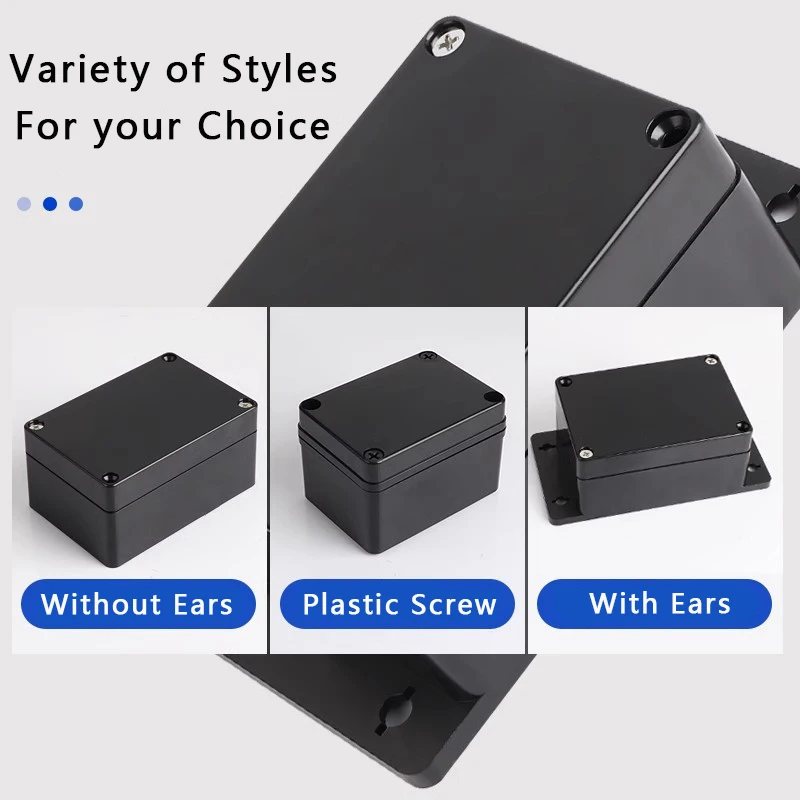 Outdoor Waterproof Enclosure Plastic Box Electronic Project Instrument Case Electrical Project Box Black Junction Box Housing