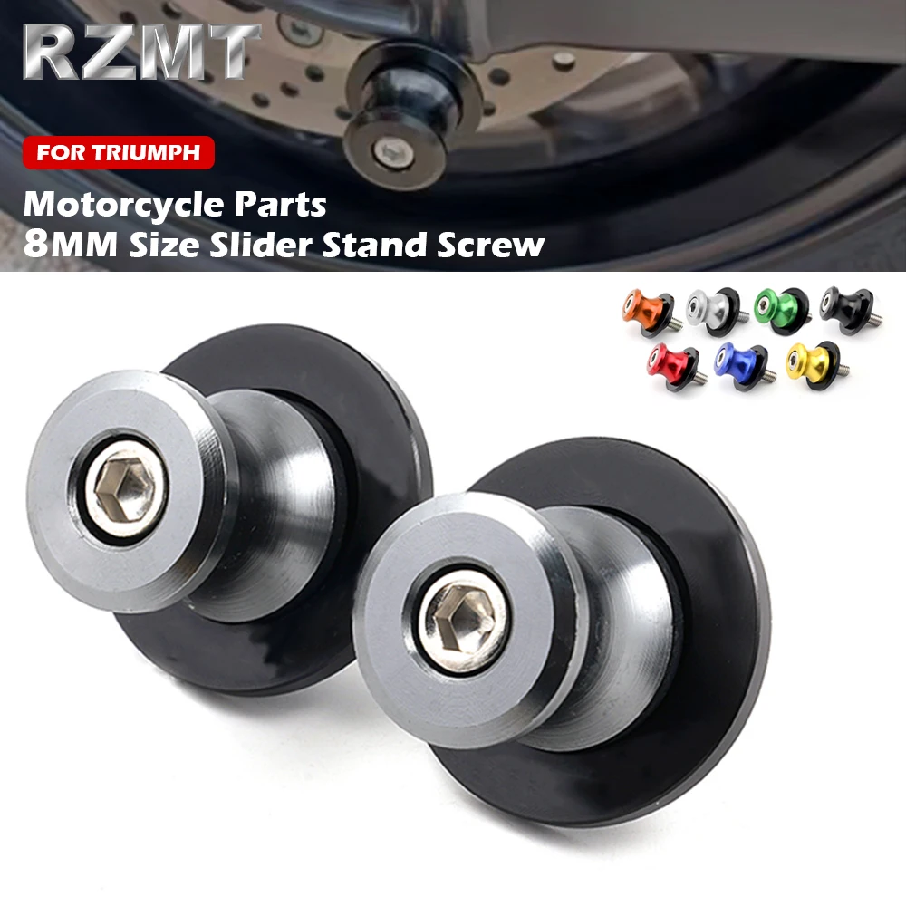 8M Swingarm Spools For Triumph Tiger 900 850 Street Triple S RX RS Speed Twin Scrambler 1200 XE XC R T120 675 Slider Stand Screw