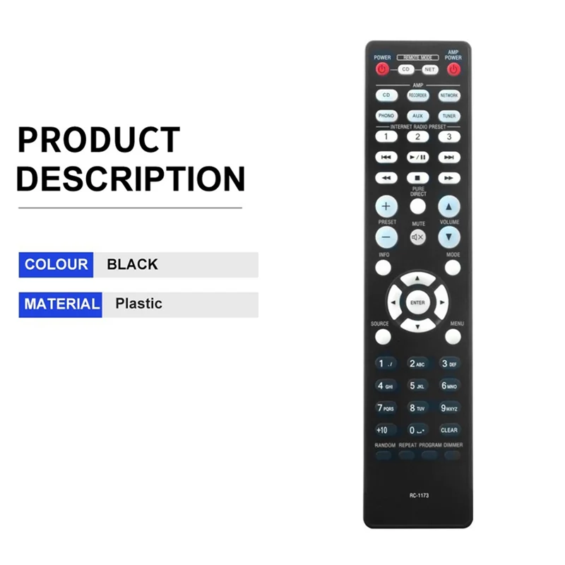 

【Buy It-Now!】5X Remote Control For Denon Home Theater RC-1173 RC 1173 RC-1197 DNP-720AE DNP-730AE PMA-720 PMA-520AE PMA-720AE