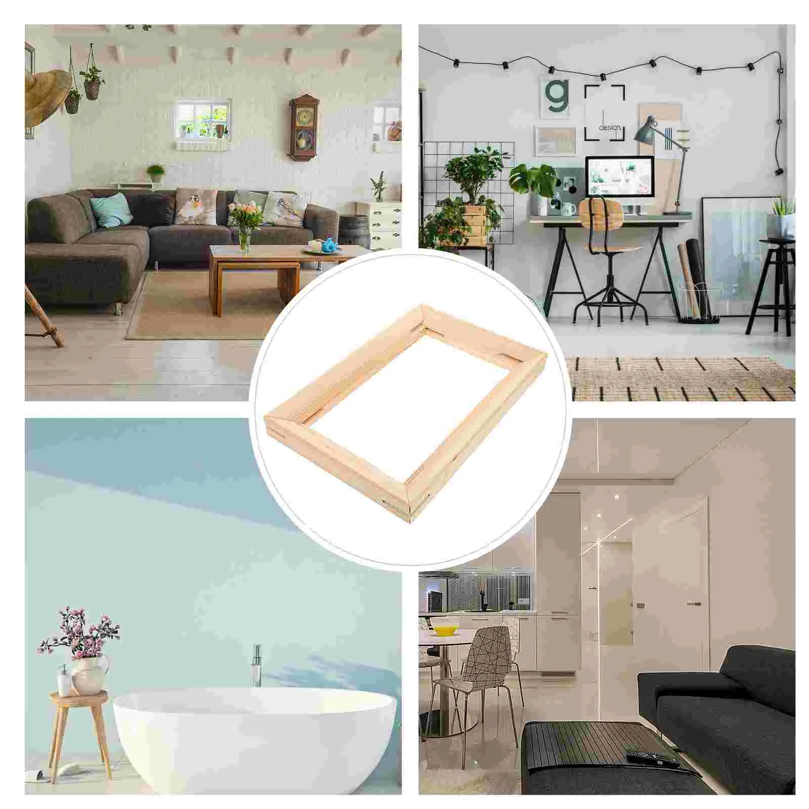 Thickened Wooden Canvas Frame for Projects Mortise Tenon Joints Ideal Oil Paintings Home Decoration Sturdy Floating Frame