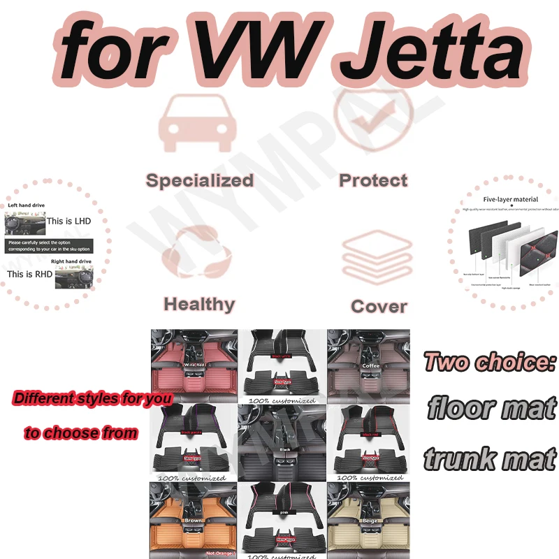 

Роскошные автомобильные коврики для VW VW Jetta Bora A4 1999 ~ 2004, ковер, коврик для автозапчастей салона, роскошный кожаный коврик, автомобильные аксессуары