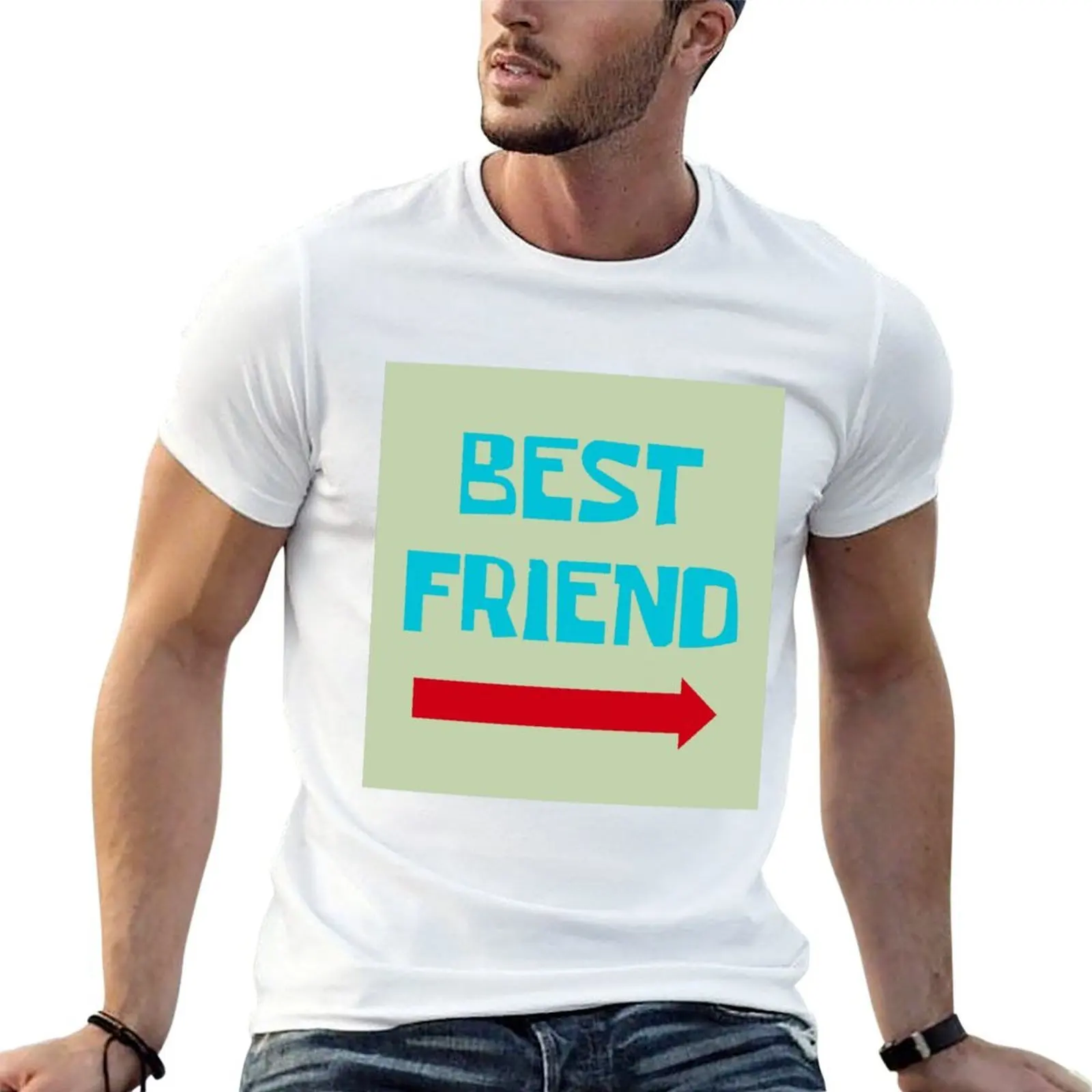 Best Friend (pointing right) T-Shirt custom shirt baggy shirts T-shirts for men cotton