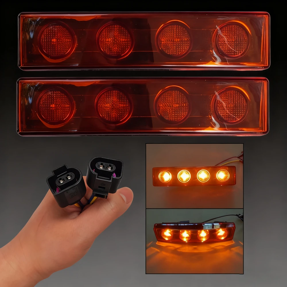 

2 шт. 24 В светодиодные фонари солнцезащитного козырька для Scania R450 R560 R730 P320 P360 P410 G440 верхняя фара с 2-контактным разъемом, запасные части