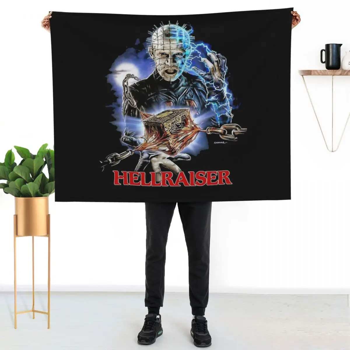 Hellraiser - Pinhead funny Throw Blanket Hairy funny gift Plaid on the sofa Plaid Blankets