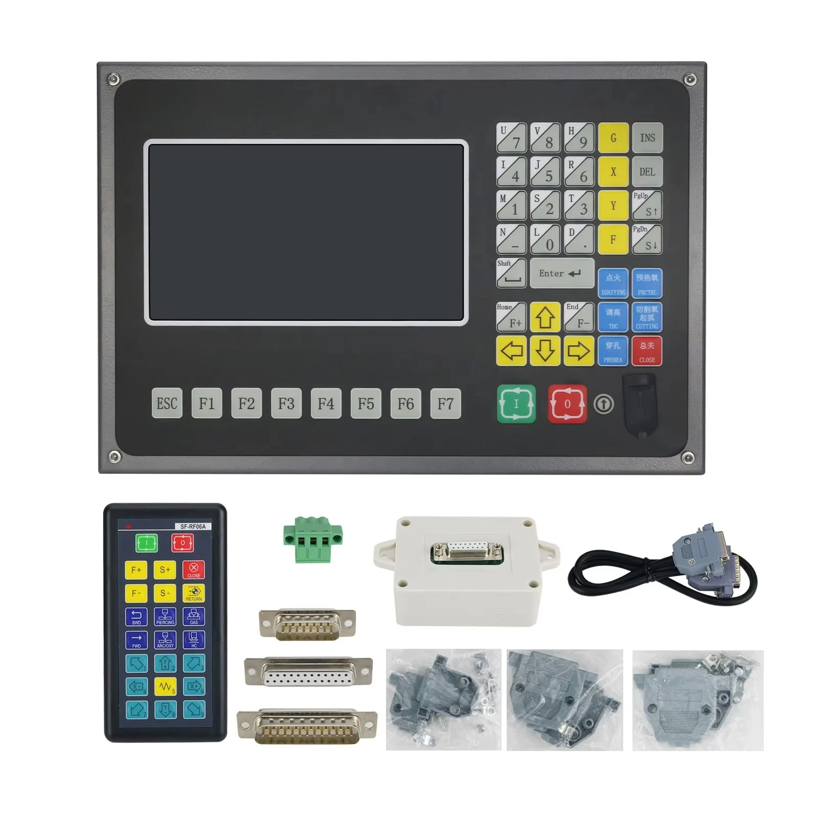 SF-2100C 2 Axis CNC Controller CNC Plasma Controller with SF-RF06A Remote Control for Cutting Machines