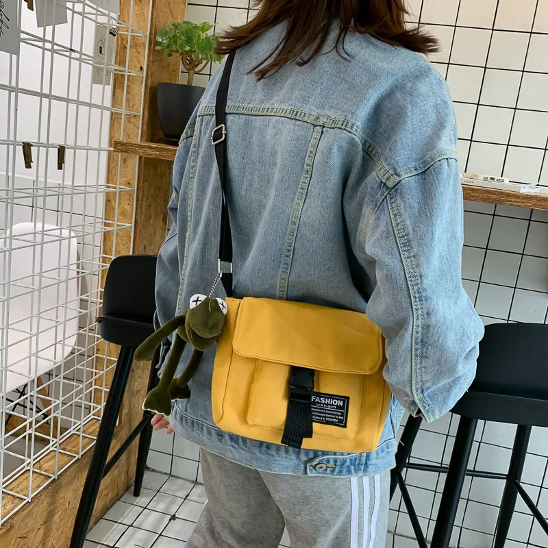 Koreanische Geldbörsen und Handtaschen Segeltuch tasche Student Cross-Body Single-Shoulder-Tasche