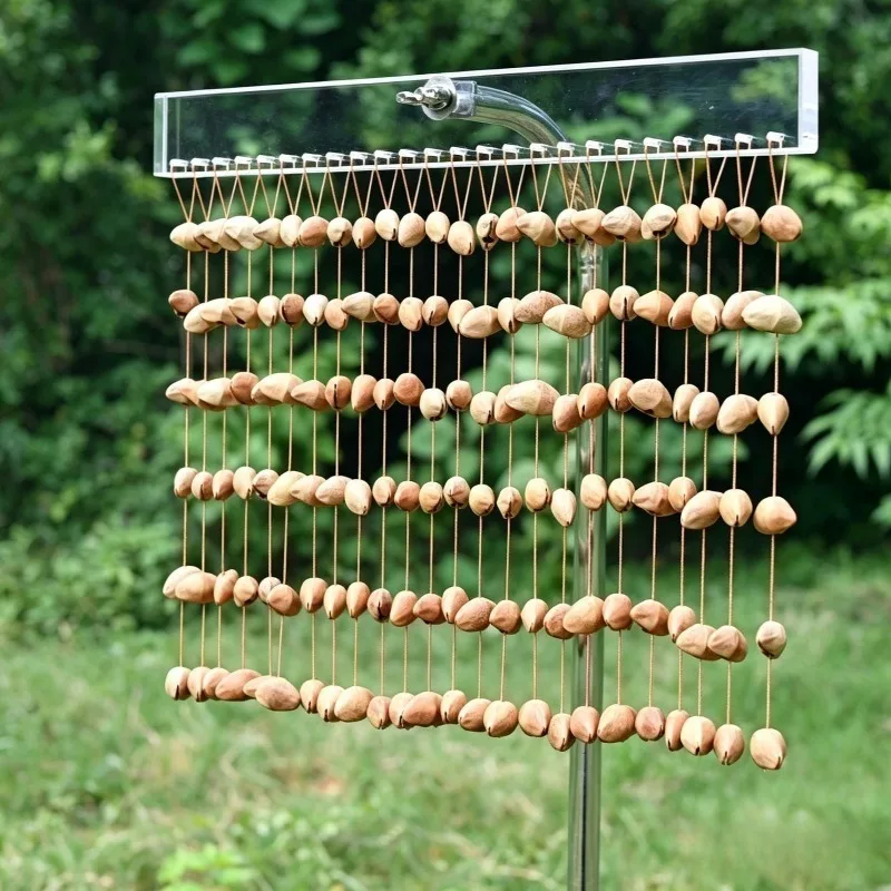 Fruit Shell Bell Outdoor Wind Chimes Yoga Meditation Sound Healing Chimes with Bracket Professional Rare Percussion Instrument