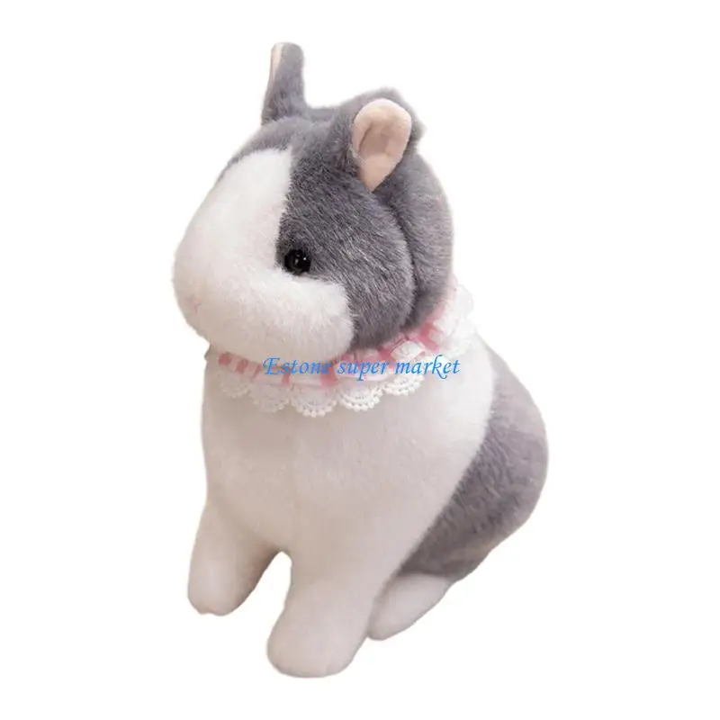 090B Lovely Rabbit Stuffed Animals Sweet Soothing Doll Soft Comfortable Rabbit Doll Early Education Toddlers Toy