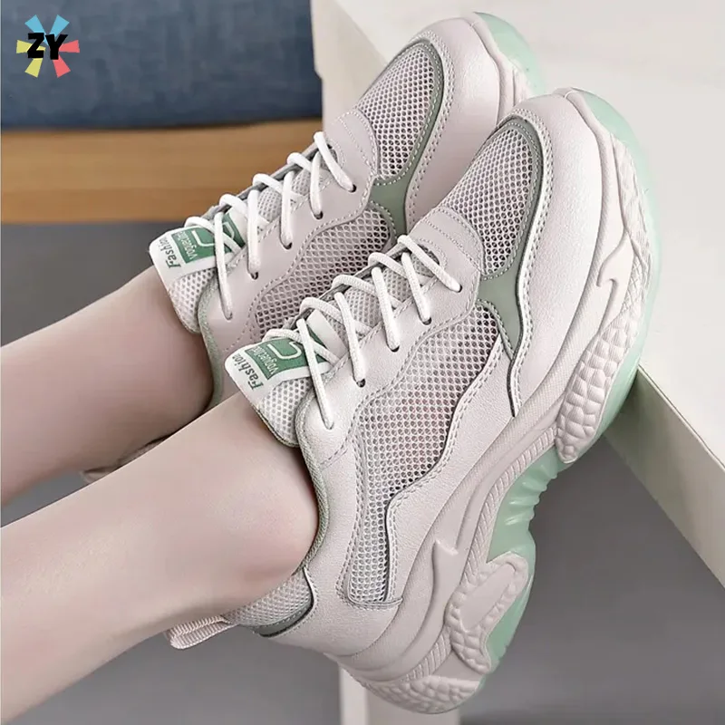 Women Summer Mesh Sports Shoes  Platform Sneaker Female Casual Tide Non-slip Classic Running Shoe Outdoor ventilate women shoes