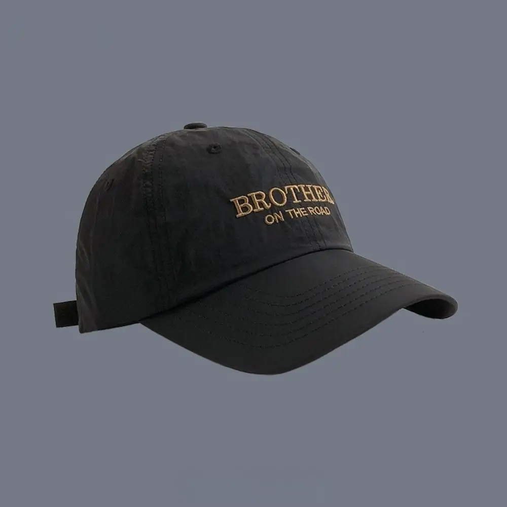 Casual Adjustable BROTHER Embroidery Baseball Cap Lightweight Minimal Dad Hat Curved Brim Streetwear Wear Hat For Women Man