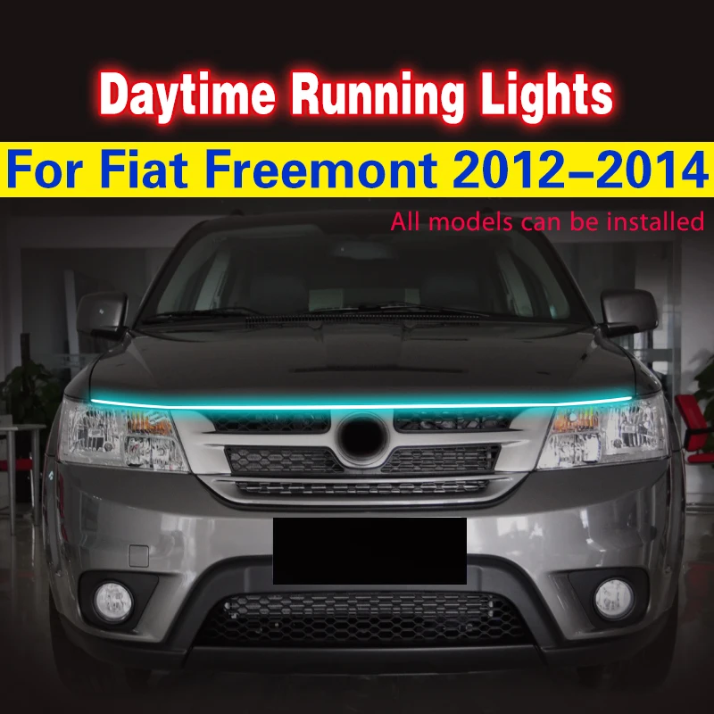 1pcs LED Daytime Running Light For Fiat Freemont 2012-2014 DRL Fog Lamp Decoration Waterproof Flexible Decorative Ambient Lamp