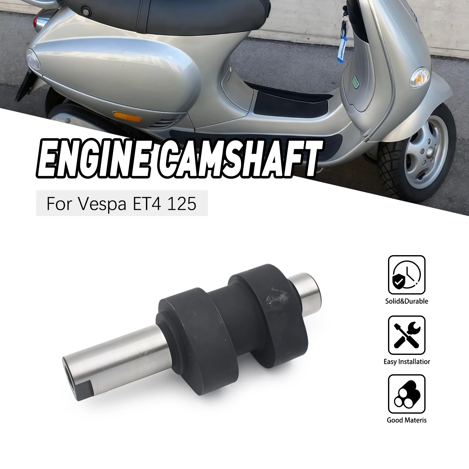 

1PC New Motorcycle Camshaft Accessories For Vespa ET4 125 4363655 High Quelity Engine Cam Shaft Parts