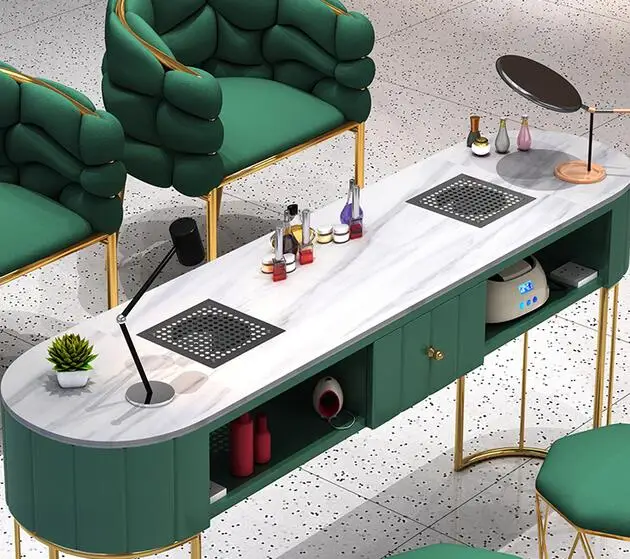 

Nail table special price economic nail salon table chair set Japanese Light luxury single double table with vacuum cleaner