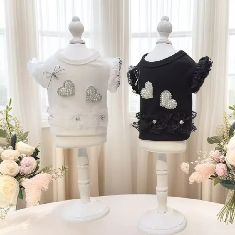 

Pet Spring Thin Lace Vest Cat Princess Dress Wedding Dress Teddy Vest Puppy Clothes Dog Clothes for Small Dogs