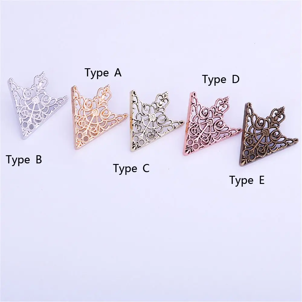 Vintage Fashion Triangle Shirt Collar Pin for Men and Women Hollowed Out Crown Collar Brooch Corner Emblem Jewelry Accessories