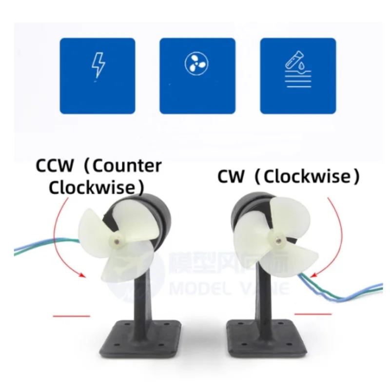 Propulsor submarino cepillado de 10-20V, Motor impermeable CW CCW, propulsor de potencia subacuática para barco RC, barco de juguete