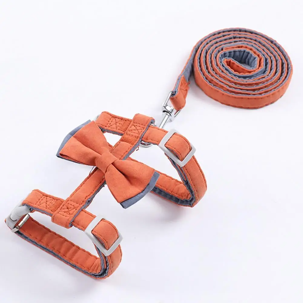 Premium Pet Chest Strap  Long Lifespan Safe Pet Leashes Set  Bowknot I-shaped Pet Traction Rope