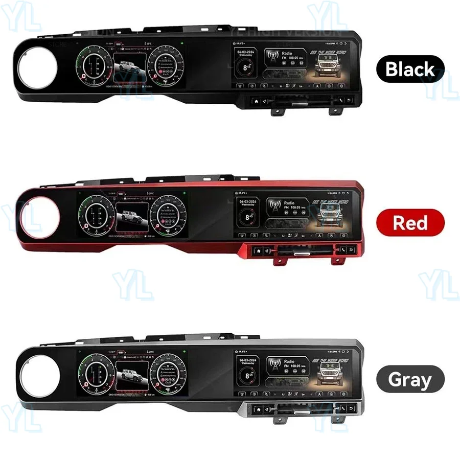 

NPL Dual Screen 12.3 Inch For Jeep Wrangler JL Rubicon Gladiator 2018- 2023 Android Auto Car Radio Digital Cluster Dashboard BT