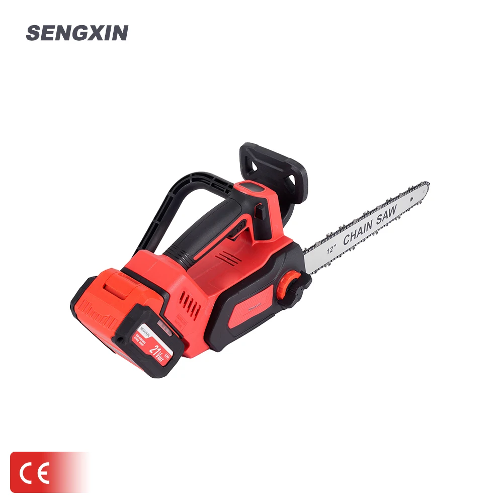

SENGXIN 12 Inch Industrial Grade Cordless Electric Chainsaw Single Hand Saw 21V Double Electric Chain Battery For Wood Sawting
