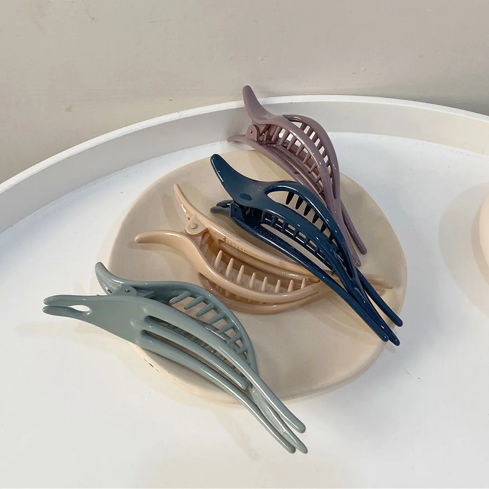 Ladies Plastic Dripping Temperament Korean Top Clips Duckbill Clip Hairpin Morandi Hair Clips Disk Hair