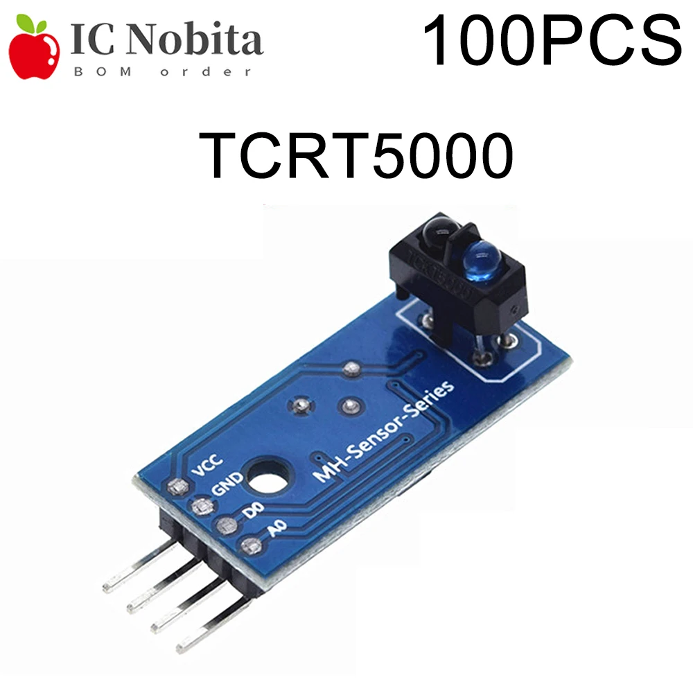 100PCS TCRT5000 IR Infrared Line Track Following Sensor Module Photoelectric Reflective Switch for Arduino Smart Car Robot