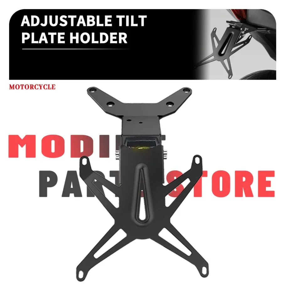 

Motocycle For Yamaha TMAX Tech MAX 2025-2026-2027 Adjustable License Plate Holder Bracket Rear Tail Tidy Fender Eliminator Kit