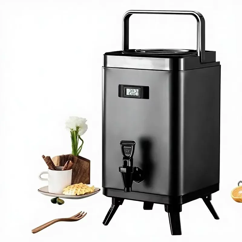 for 6L 8L 10L 12L Stainless Steel Square Large Capacity Thermal Insulation Milk Tea Bucket Coffee Juice Dispenser
