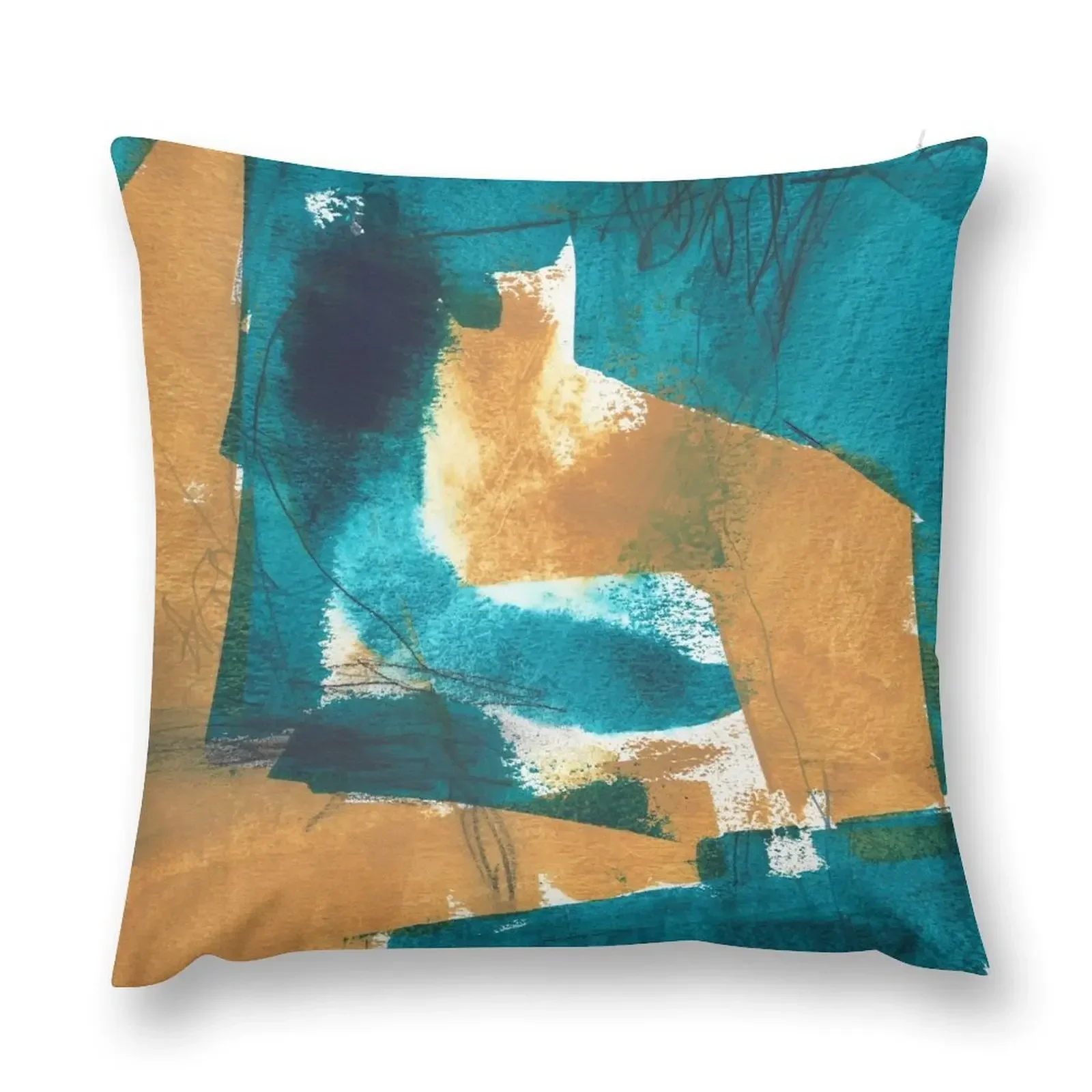 teal and mustard 3 Throw Pillow Pillow Cases Sofa Cushion Ornamental Pillow