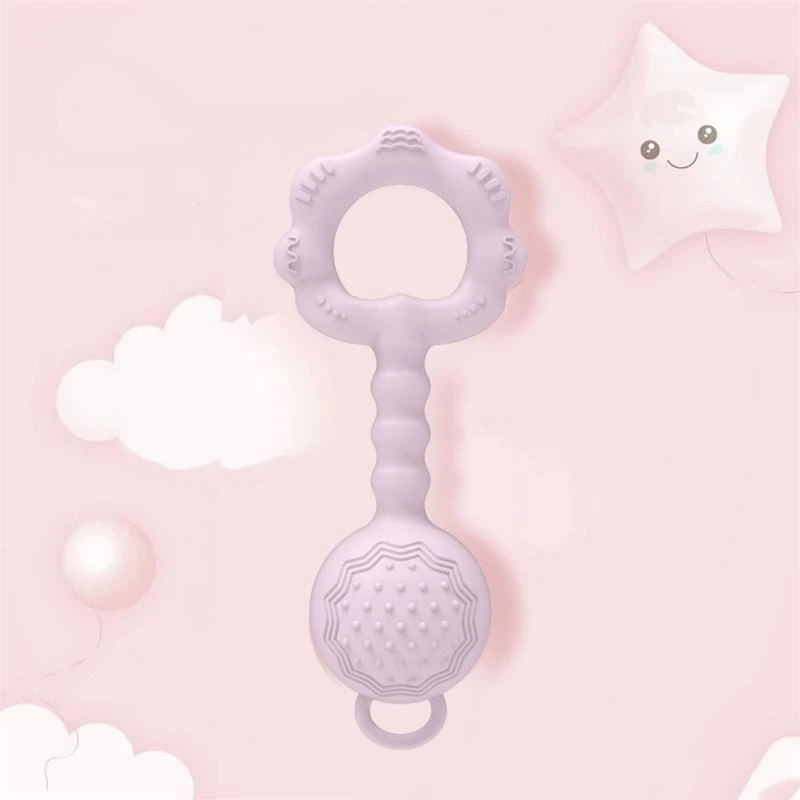 

J15U силиконовая игрушка-погремушка для прорезывания зубов, соска для кормления, успокаивающие игрушки для детей 5-24 месяцев,