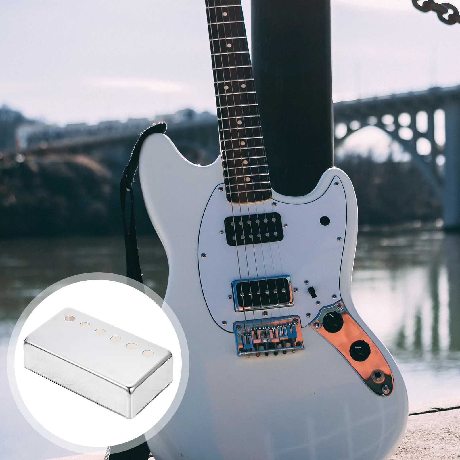 

Copper Pickup 6 Holes Protective Lid for Electric Guitar Anti Rust Metal Cover Guitar Accessories Pickup
