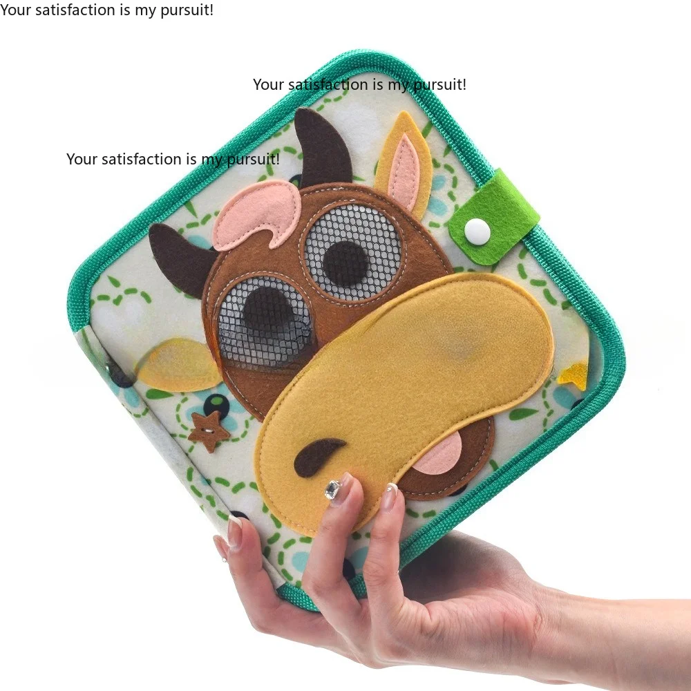 Montessori Farm Felt Quiet Book Early Learning Busy Book Educational Sticker Toy For Toddlers