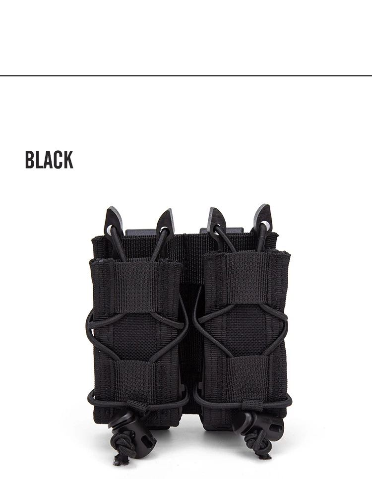 Neue 9mm Doppelmagazintasche für 9mm/.45 Pistolenmagazine, MOLLE Taktische Schnellverschluss-Magazintasche, Jagd- und Gewehrzubehör – Detail 20