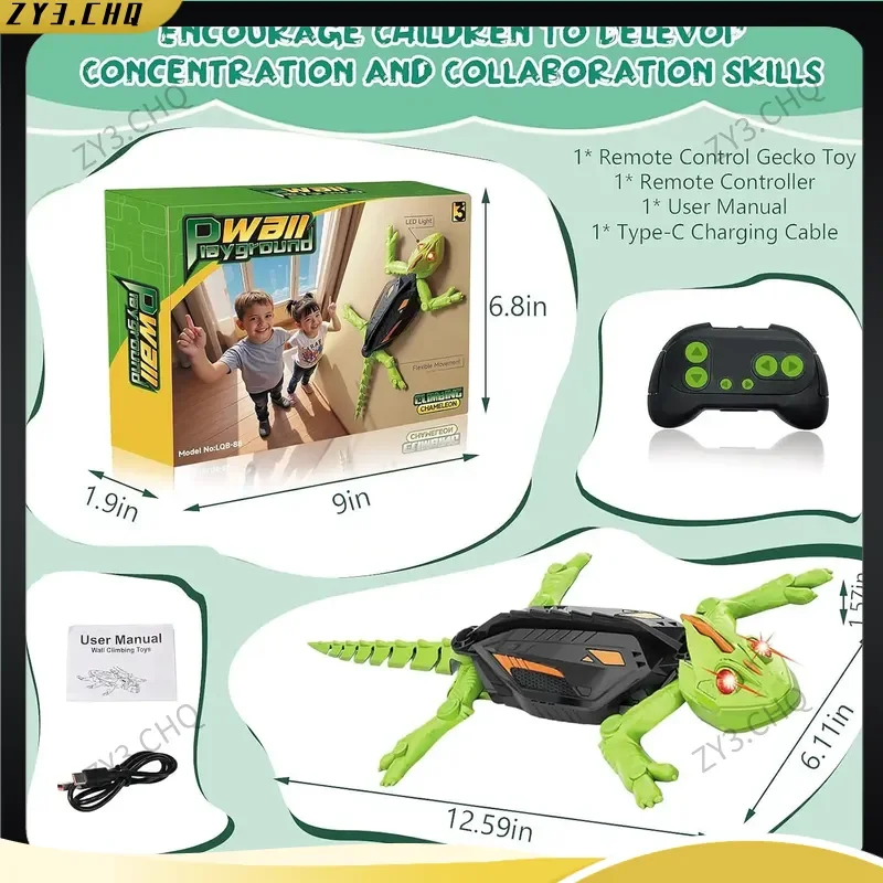 Intelligent climbing car wall climbing gecko animal lizard charging remote control parody toy remote control car