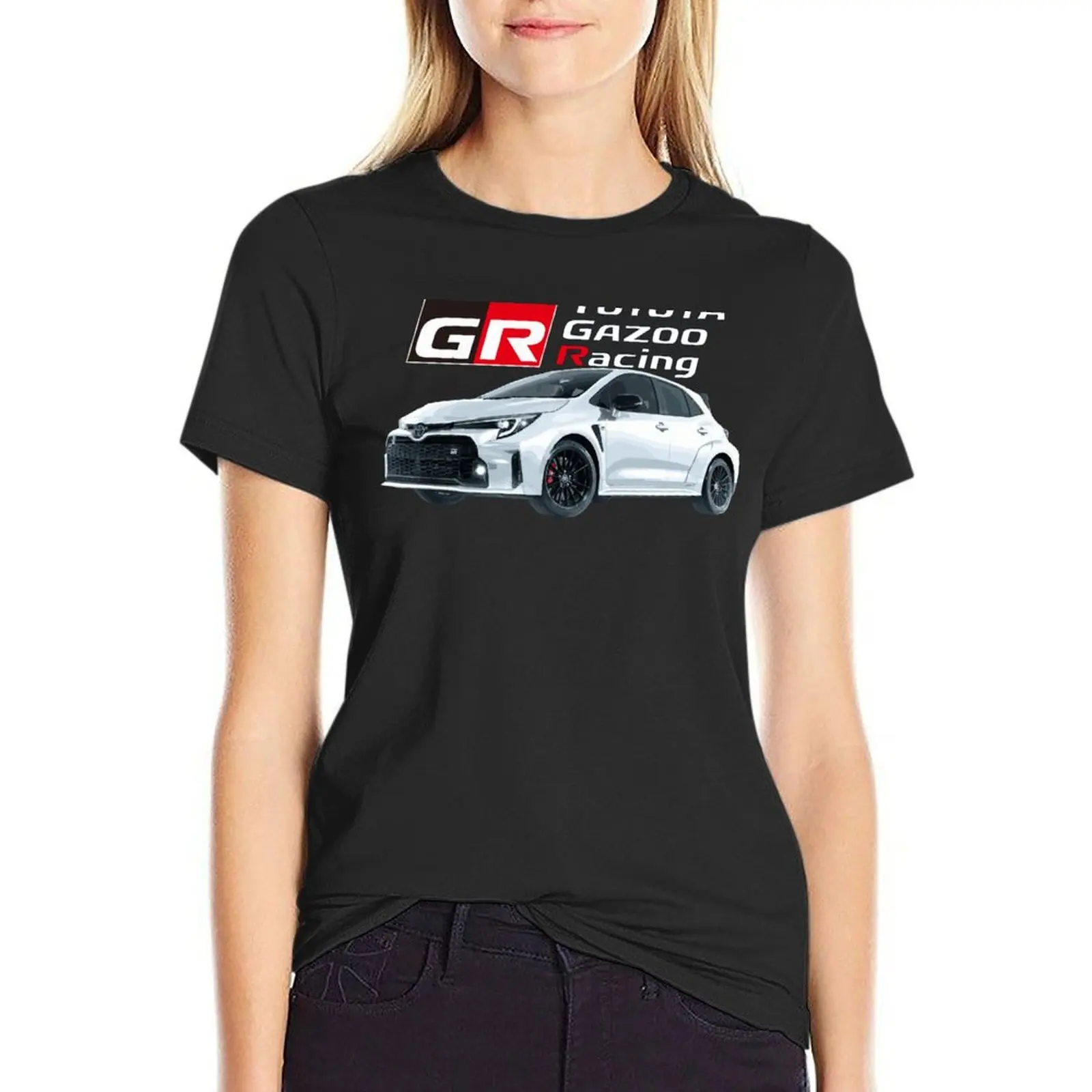 GR Corolla hot hatch Circuit Edition e210 white T-Shirt summer tops Short sleeve tee black t-shirts for Women