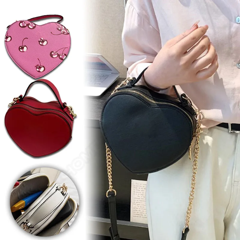 2024 Autumn New European and American Fashion Classic Logo Heart-shaped Bag Old Color Handbag Shoulder Bag Trend C Brand