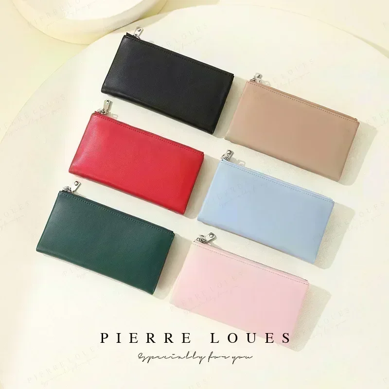 Simple Long Folding Wallet Large Capacity Zipper Purses for Women Card Holder Coin Pocket Wallets Female Purse Wholesale