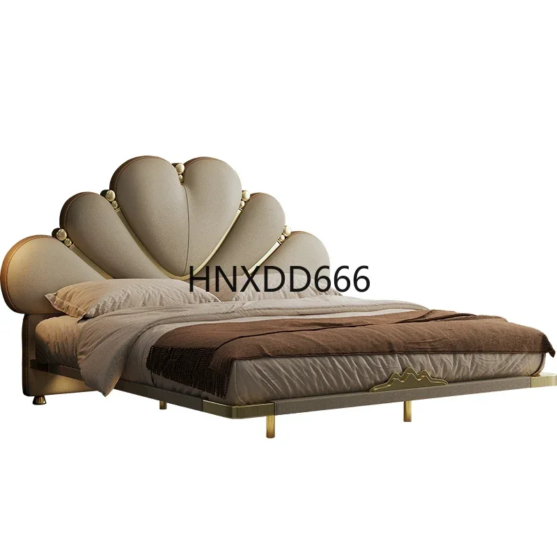 

Легкая роскошная кожаная кровать, эстетика, простой дизайн спальни, квадратная кровать, высокое качество, современная мебель для дома Letto Matrimoniale Queen